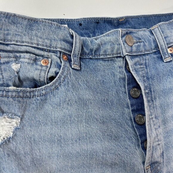 Gap Cheeky Straight High Rise Jeans Womens Size 29 Ankle Distressed Button Fly - Picture 9 of 10